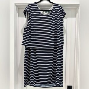 Ralph Lauren Navy and White Striped Dress